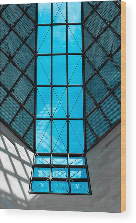 Vertical
Architecture
Modern
Blue
Sky
Glass
Window
Shadows
Symmetrical Wood Print featuring the photograph View Upwards #1 by Markus Auerbach