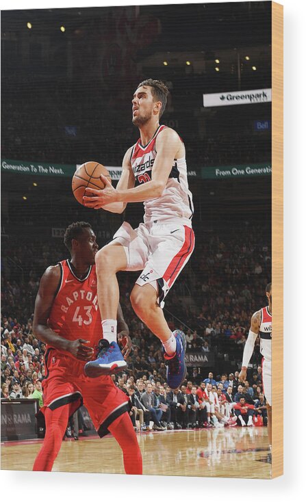 Tomas Satoransky Wood Print featuring the photograph Washington Wizards V Toronto Raptors #1 by Ron Turenne