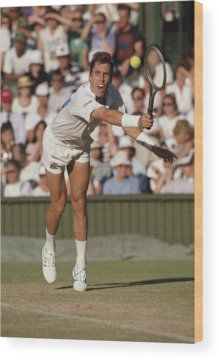 1980-1989 Wood Print featuring the photograph Wimbledon Lawn Tennis Championship #1 by Simon Bruty