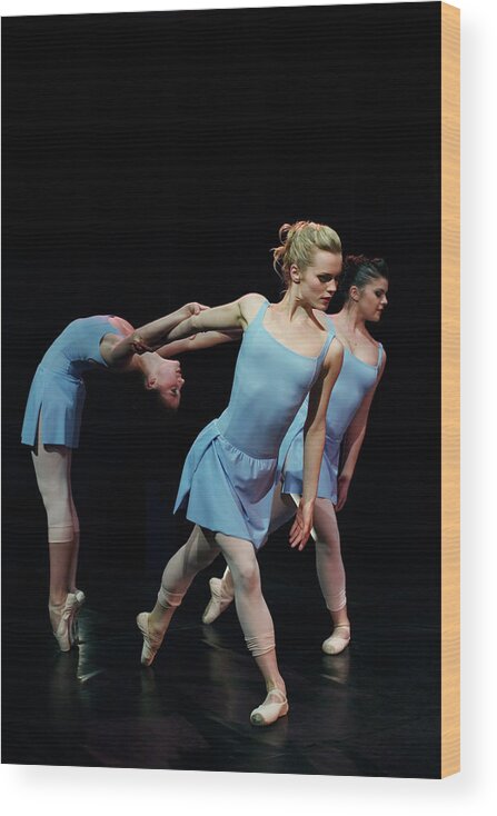 Ballet Dancer Wood Print featuring the photograph Young Dancers Performing On Stage #1 by Per-anders Pettersson