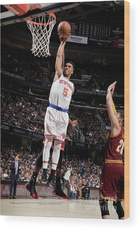 Nba Pro Basketball Wood Print featuring the photograph New York Knicks V Cleveland Cavaliers by David Liam Kyle