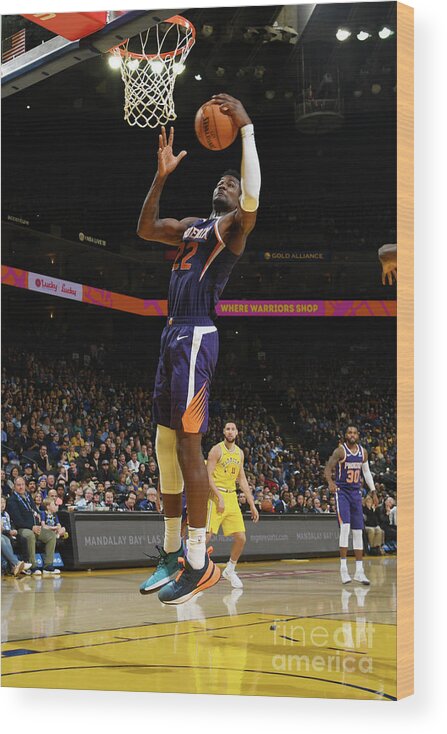 Deandre Ayton Wood Print featuring the photograph Phoenix Suns V Golden State Warriors by Noah Graham