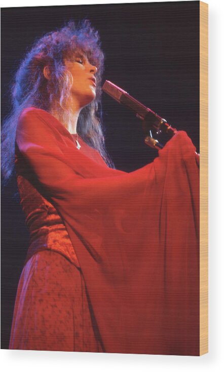 Concert Wood Print featuring the photograph Stevie Nicks Performance #10 by Mediapunch