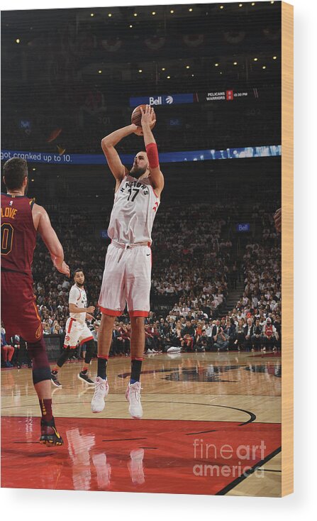 Playoffs Wood Print featuring the photograph Cleveland Cavaliers V Toronto Raptors - by Ron Turenne