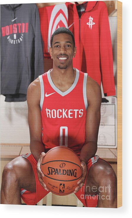De'anthony Melton Wood Print featuring the photograph 2018 Nba Rookie Photo Shoot by Nathaniel S. Butler