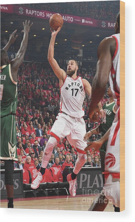 Playoffs Wood Print featuring the photograph Milwaukee Bucks V Toronto Raptors - by Ron Turenne
