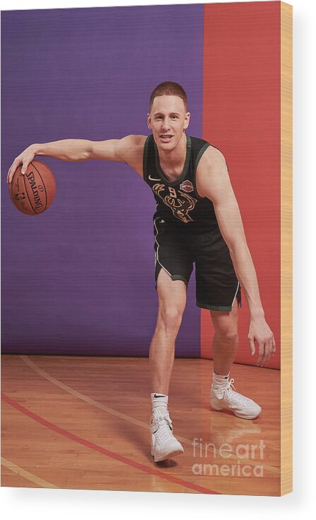 Donte Divencenzo Wood Print featuring the photograph 2018 Nba Rookie Photo Shoot #134 by Jennifer Pottheiser