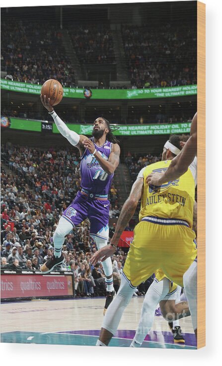 Mike Conley Wood Print featuring the photograph Golden State Warriors V Utah Jazz by Melissa Majchrzak