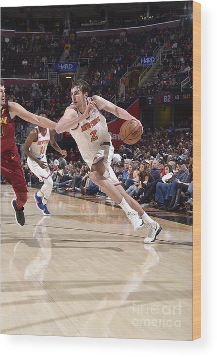 Luke Kornet Wood Print featuring the photograph New York Knicks V Cleveland Cavaliers by David Liam Kyle
