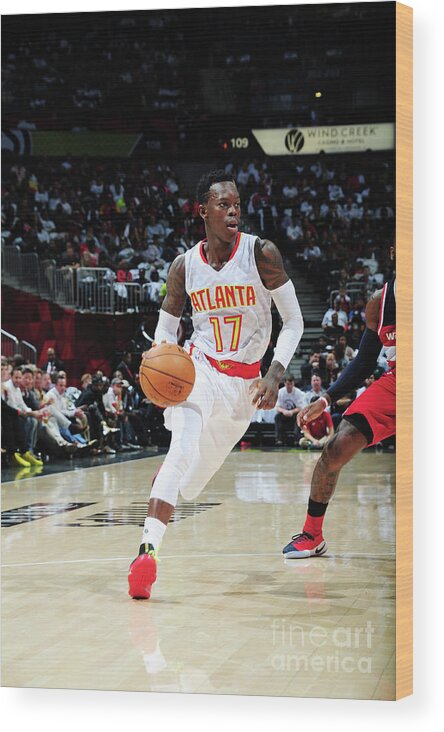 Atlanta Wood Print featuring the photograph Washington Wizards V Atlanta Hawks by Scott Cunningham
