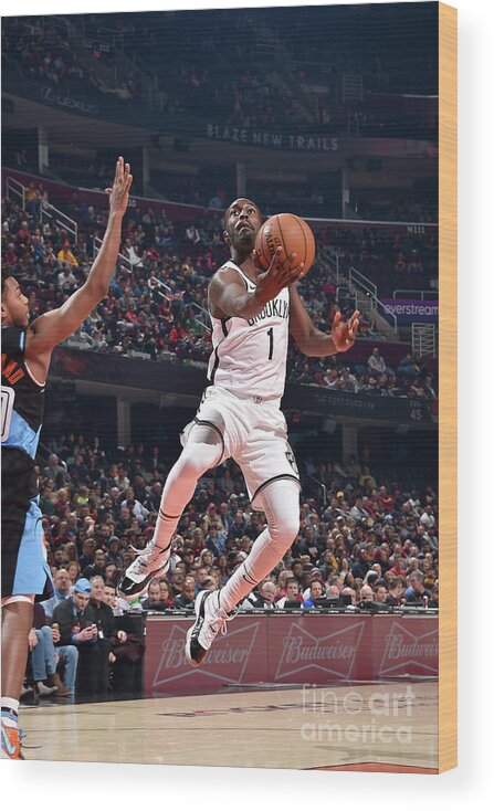 Nba Pro Basketball Wood Print featuring the photograph Brooklyn Nets V Cleveland Cavaliers by David Liam Kyle