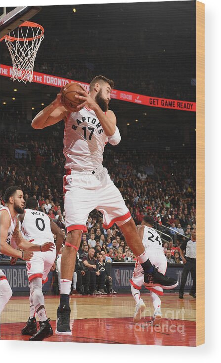 Nba Pro Basketball Wood Print featuring the photograph Boston Celtics V Toronto Raptors by Ron Turenne