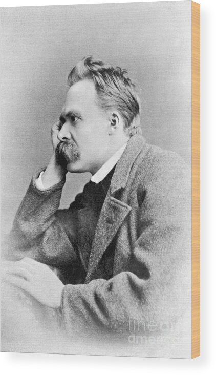 People Wood Print featuring the photograph Friedrich Nietzsche #2 by Bettmann