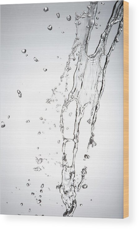 Spray Wood Print featuring the photograph Pouring Water #2 by Blackred