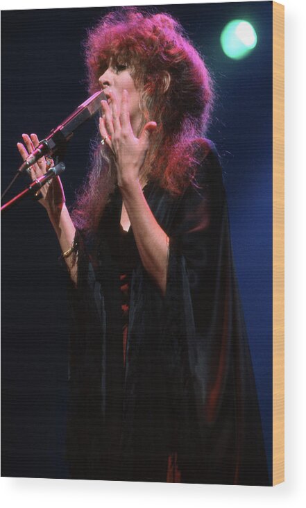 Music Wood Print featuring the photograph Stevie Nicks Of Fleetwood Mac #2 by Mediapunch