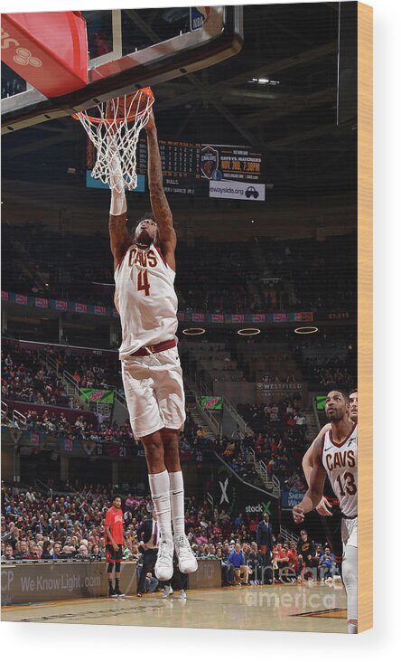 Nba Pro Basketball Wood Print featuring the photograph Chicago Bulls V Cleveland Cavaliers by David Liam Kyle