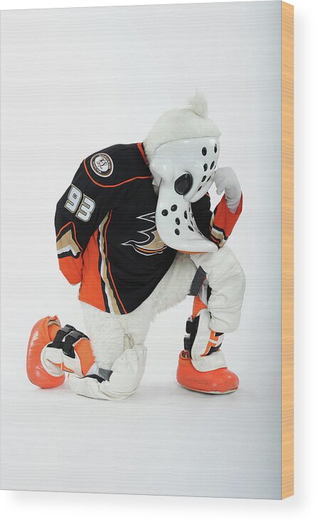 All Star Game Wood Print featuring the photograph 2012 Nhl All-star Game - Mascot by Matt Zambonin/freestyle Photo