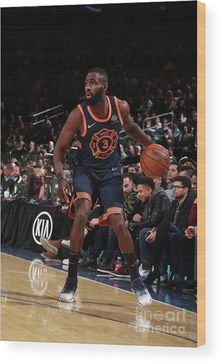 Tim Hardaway Jr Wood Print featuring the photograph Brooklyn Nets V New York Knicks #21 by Nathaniel S. Butler