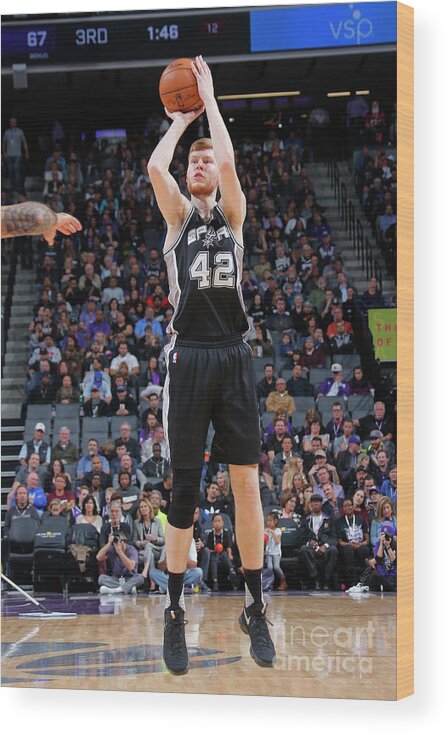 Nba Pro Basketball Wood Print featuring the photograph San Antonio Spurs V Sacramento Kings by Rocky Widner