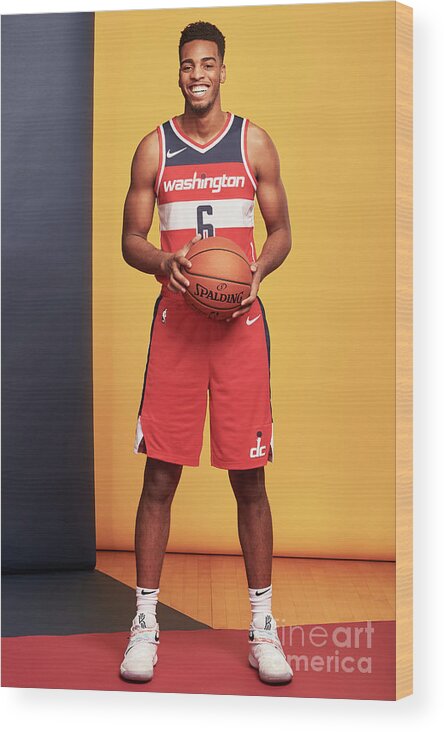 Troy Brown Jr Wood Print featuring the photograph 2018 Nba Rookie Photo Shoot #241 by Jennifer Pottheiser
