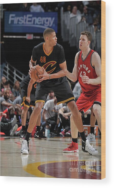 Edy Tavares Wood Print featuring the photograph Toronto Raptors V Cleveland Cavaliers #25 by David Liam Kyle