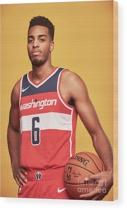 Troy Brown Jr Wood Print featuring the photograph 2018 Nba Rookie Photo Shoot #253 by Jennifer Pottheiser