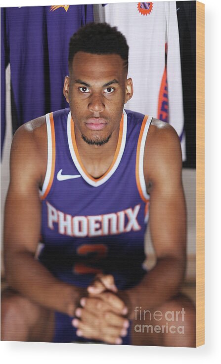 Elie Okobo Wood Print featuring the photograph 2018 Nba Rookie Photo Shoot #26 by Nathaniel S. Butler