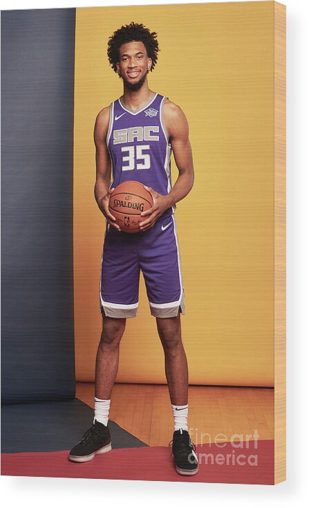 Marvin Bagley Iii Wood Print featuring the photograph 2018 Nba Rookie Photo Shoot #281 by Jennifer Pottheiser