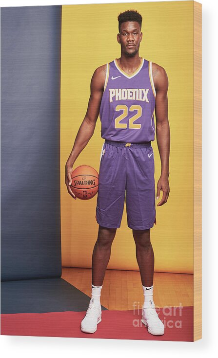Nba Pro Basketball Wood Print featuring the photograph 2018 Nba Rookie Photo Shoot by Jennifer Pottheiser