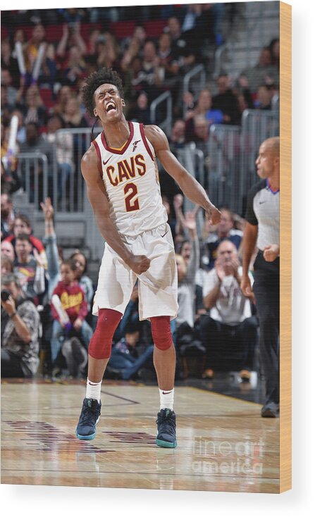 Collin Sexton Wood Print featuring the photograph Atlanta Hawks V Cleveland Cavaliers by David Liam Kyle