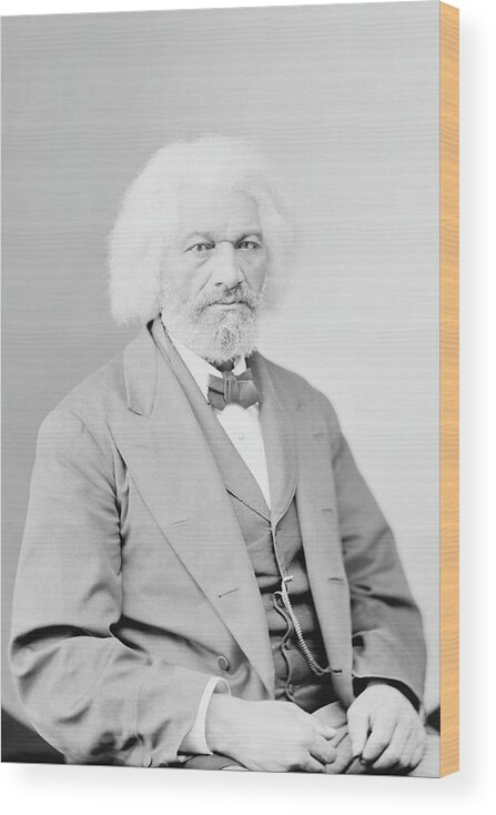 Douglass Wood Print featuring the painting Frederick Douglass #3 by Unknown