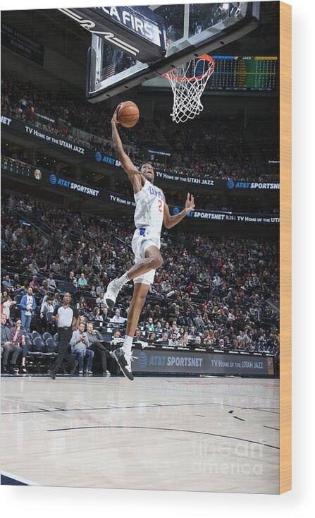 Nba Pro Basketball Wood Print featuring the photograph Los Angeles Clippers V Utah Jazz by Melissa Majchrzak