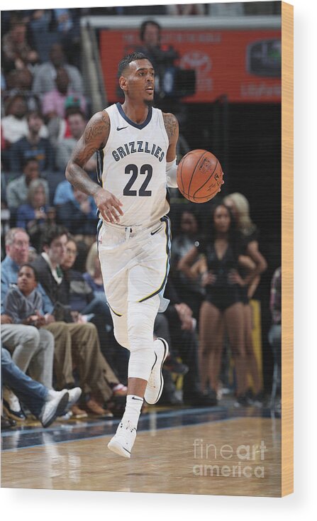 Nba Pro Basketball Wood Print featuring the photograph Milwaukee Bucks V Memphis Grizzlies by Joe Murphy
