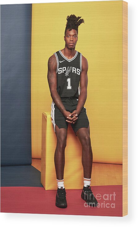Lonnie Walker Iv Wood Print featuring the photograph 2018 Nba Rookie Photo Shoot by Jennifer Pottheiser