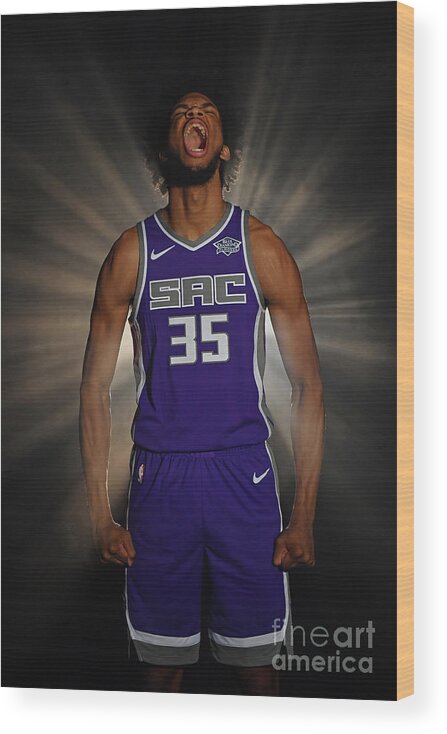 Marvin Bagley Iii Wood Print featuring the photograph 2018 Nba Rookie Photo Shoot #32 by Jesse D. Garrabrant