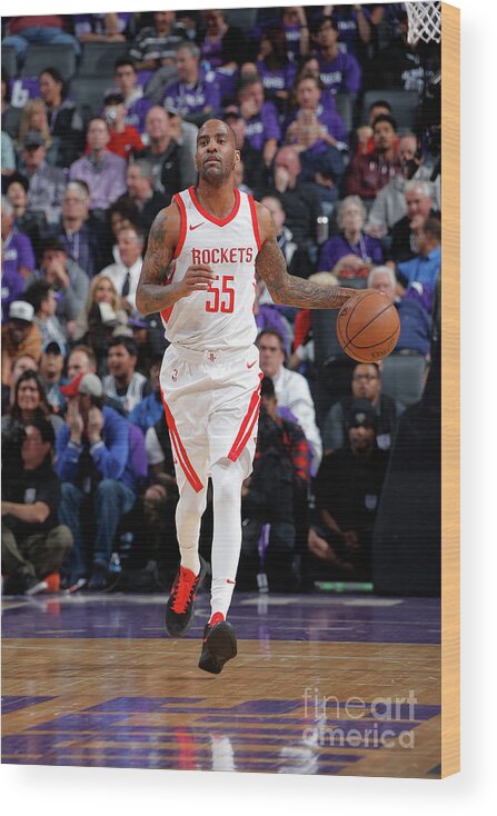 Nba Pro Basketball Wood Print featuring the photograph Houston Rockets V Sacramento Kings by Rocky Widner