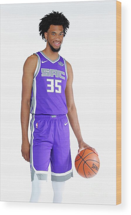 Marvin Bagley Iii Wood Print featuring the photograph 2018-19 Sacramento Kings Media Day by Rocky Widner