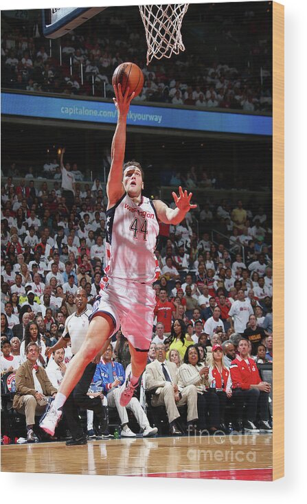 Playoffs Wood Print featuring the photograph Atlanta Hawks V Washington Wizards - by Ned Dishman