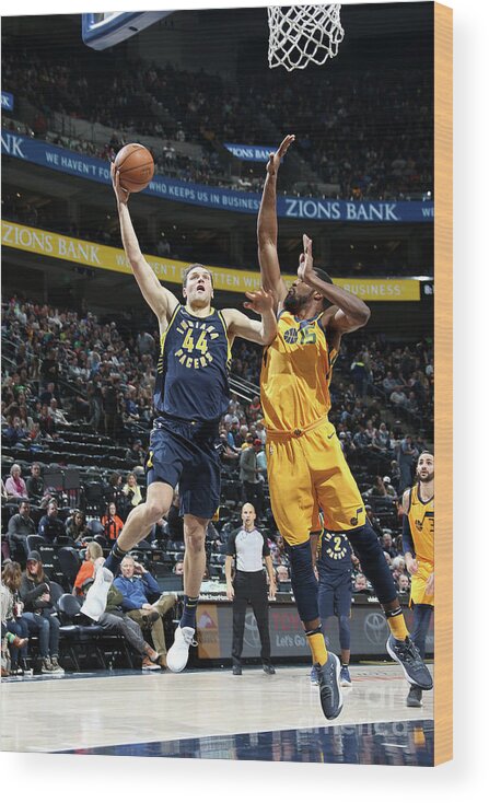 Nba Pro Basketball Wood Print featuring the photograph Indiana Pacers V Utah Jazz by Melissa Majchrzak