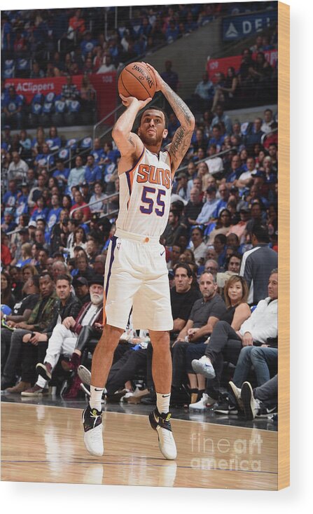 Nba Pro Basketball Wood Print featuring the photograph Phoenix Suns V Los Angeles Clippers by Andrew D. Bernstein