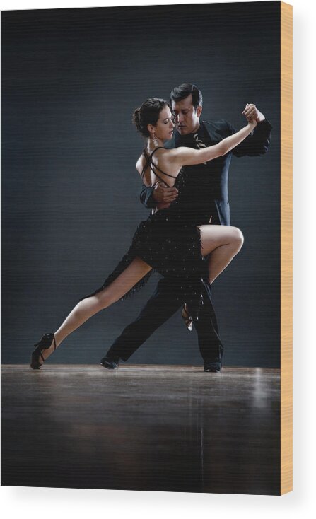 Mid Adult Women Wood Print featuring the photograph Tango Dancers #4 by David Sacks