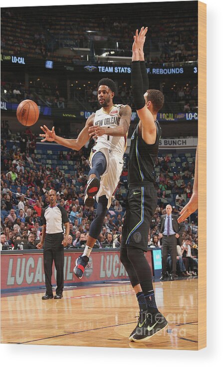 Smoothie King Center Wood Print featuring the photograph Dallas Mavericks V New Orleans Pelicans by Layne Murdoch