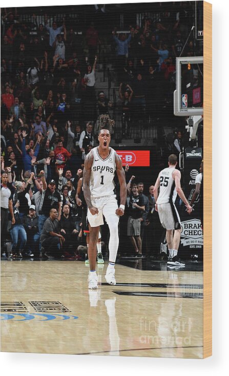 Lonnie Walker Iv Wood Print featuring the photograph Houston Rockets V San Antonio Spurs #5 by Logan Riely