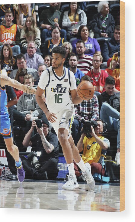 Nba Pro Basketball Wood Print featuring the photograph Oklahoma City Thunder V Utah Jazz by Melissa Majchrzak