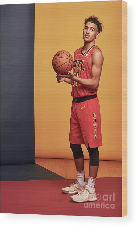Nba Pro Basketball Wood Print featuring the photograph 2018 Nba Rookie Photo Shoot by Jennifer Pottheiser