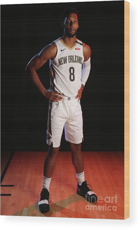 Jahill Okator Wood Print featuring the photograph 2018-19 New Orleans Pelicans Media Day by Layne Murdoch Jr.