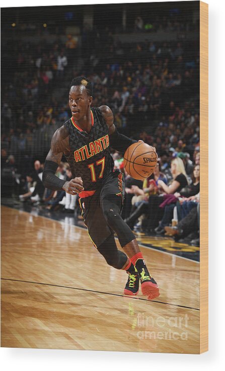 Nba Pro Basketball Wood Print featuring the photograph Atlanta Hawks V Denver Nuggets by Garrett Ellwood