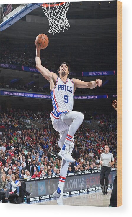Nba Pro Basketball Wood Print featuring the photograph Philadelphia 76ers V Boston Celtics by Jesse D. Garrabrant