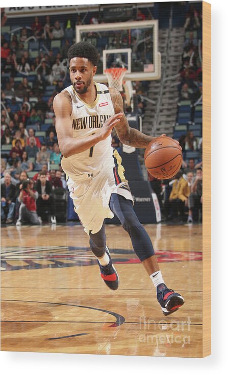 Larry Drew Ii Wood Print featuring the photograph Dallas Mavericks V New Orleans Pelicans by Layne Murdoch
