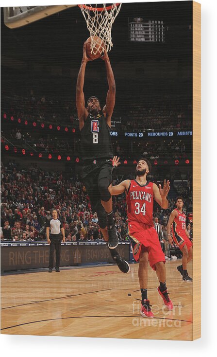 Maurice Harkless Wood Print featuring the photograph La Clippers V New Orleans Pelicans #8 by Layne Murdoch Jr.